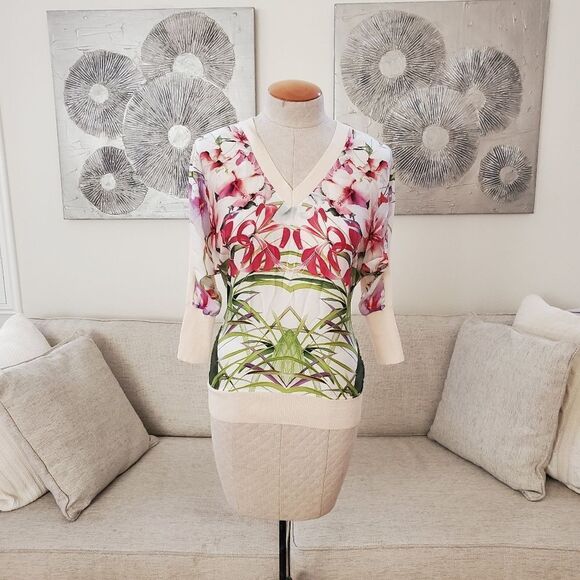 Ted Baker London Gotia Mirrored Tropics Sweater Sz 2 - Picture 4 of 13